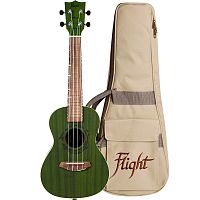 FLIGHT DUC380 JADE укулеле, концерт, махагони, зеленая, чехол в комплекте