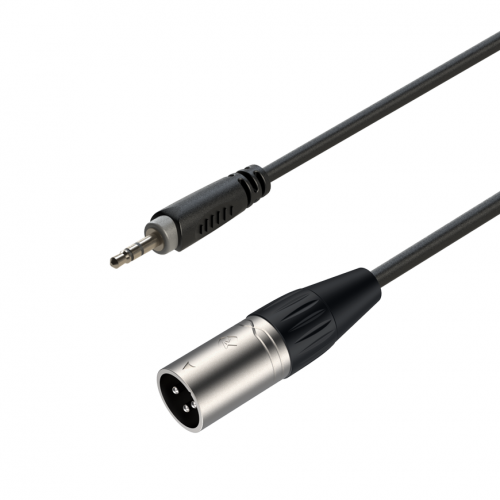 ROXTONE RACC425/0,9 Аудио-кабель D:4mm., 2x0,14mm2, Экр.:95%, (3,5mm Jack (S) 3P XLR (M)), 0.9м