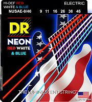 DR NUSAE-9/46 HI-DEF NEON струны для электрогитары с люминесцентным покрытием в палитре цветов ам