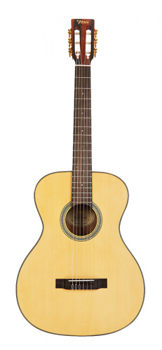 Valencia VA434 Гитара классическая, верхняя дека: ель, нижняя дека и обечайка: нато, гриф: махагон, накладка грифа и нижний поро