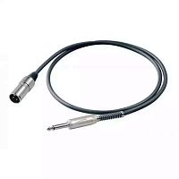Proel BULK220LU5 Сценический инструментальный кабель, 6.3мм Jack —XLR папа длина 5 м