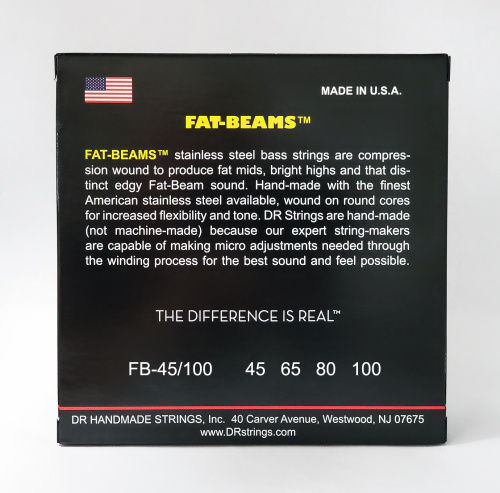 DR FB-45/100 FAT BEAM струны для 4-струнной бас-гитары нержавеющая сталь 45 100 фото 2