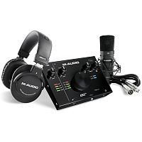 M-Audio AIR 192 I 4 Vocal Studio Pro Комплект включающий в себя USB аудио интерфейс M-Track 2X2, наушники HDH40, конденсаторный микрофон Nova Black, X