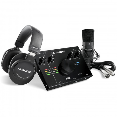 M-Audio AIR 192 I 4 Vocal Studio Pro Комплект включающий в себя USB аудио интерфейс M-Track 2X2, наушники HDH40, конденсаторный микрофон Nova Black, X