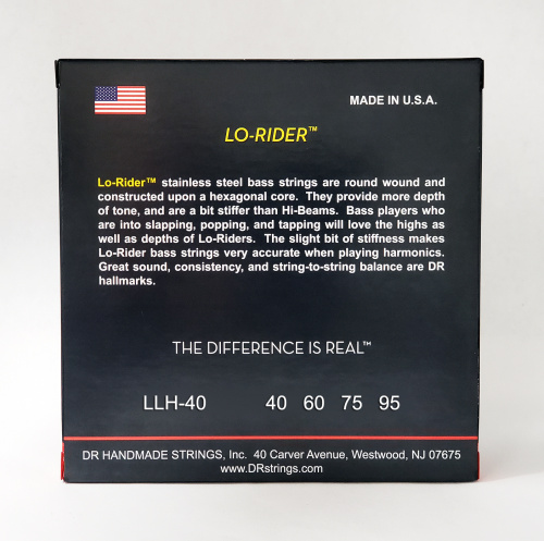 DR LLH-40 LO-RIDER струны для 4-струнной бас-гитары нержавеющая сталь 40 95 фото 2