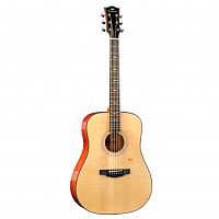 KEPMA F1E-D Natural электроакустическая гитара, цвет натуральный, в комплекте чехол