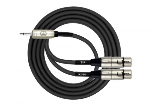Kirlin Y-371PRL 1M BK кабель Y-образный 1 м Разъемы: 3.5 мм стерео миниджек 2 x XLR мама Матер фото 3