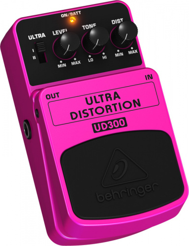 Behringer ULTRA DISTORTION UD300 педаль 2-режимный дисторшн - теплый overdrive и яркий, резкий звук для сольных партий фото 2