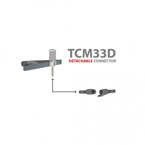AV-Leader TCM 33D Bl миниатюрный петличный микрофон, круг. 20-20кГц, съемный кабель, черный