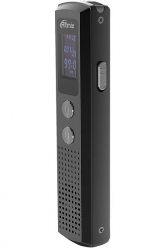 RITMIX RR-120 4GB black 4 Гб, HQ/LQ (WAV/MP3), VOR, дисплей, функция MP3 плеера (MP3, WAV, APE, WMA, FLAC), автосохранение, 230 мАч, металл, черный фото 4