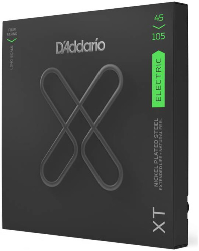 D'ADDARIO XTB45105 SET BASS XT NKL 45-105 LONG струны с покрытием XT для бас-гитары, 45-105