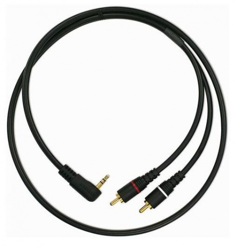 Mogami 3.5S-2R-3Ft кабель угловой мини-джек стерео - 2 х RCA "тюльпан" длина 0,9 м., чёрный