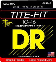 DR MT-10 серия Tite-Fit для электрогитары, никелированные, Medium (10-46)