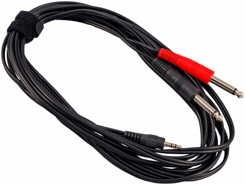 Stands&Cables YC-001-5 кабель распаянный Jack 3,5мм стерео 2xJack 6.3 мм. моно, длина 5 м. фото 2
