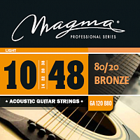 Magma Strings GA120B80 Струны для акустической гитары Серия: Bronze 80-20 Калибр: 10-14-22-28-38