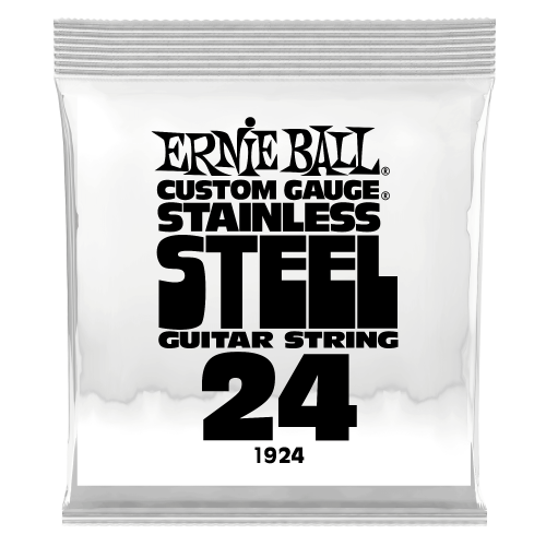 Ernie Ball 1924 струна одиночная для электрогитары Серия Stainless Steel Калибр: 24 Сердцевина: