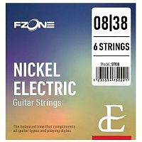 FZONE ST100 струны для электрогитары, никель, калибр 8-38