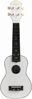 TERRIS PLUS-50 WH укулеле сопрано, верхняя дека липа, корпус пластик, цвет белый