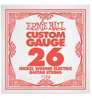 Ernie Ball 1126 струна для электро и акустических гитар. никель, в оплётке, калибр .026