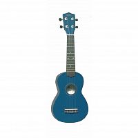 WIKI UK10G BL гитара укулеле сопрано, клен, цвет синий глянец, чехол в комплекте