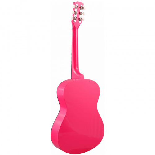 DAVINCI DF-50A NP гитара акустическая шестиструнная, цвет неоново-розовый фото 3
