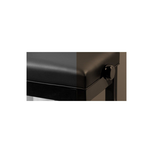 Hidrau X30 Black Matt банкетка, черная сатинированная, сидение черный кожзам фото 2