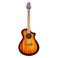 Breedlove Discovery S Concert Edgeburst CE MH-MH электроакустическая гитара, цвет коричневый берст