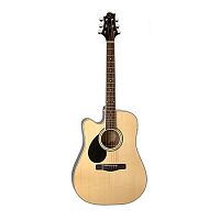 GREG BENNETT GD100SCE/LH/N электроакустическая гитара с вырезом, левосторонняя, цвет натуральный