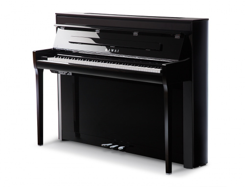 Kawai NOVUS NV-5 гибридное пианино цвет черный вертикальная механика MillenniumMillenium III Hybri