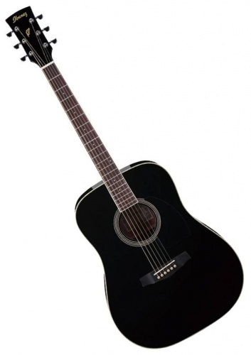 IBANEZ PF15-BK акустическая гитара, цвет черный, топ ель, махогани обечайка и задняя дека, хромовые литые колки фото 5