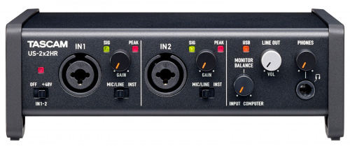 Tascam US-2x2HR USB аудио/MIDI интерфейс (2 входа, 2 выхода) Ultra-HDDA mic-preamp 24bit/192kHz фото 2