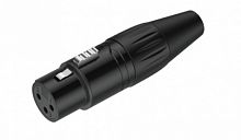 ROXTONE RX3FP-BT (1шт. без индивидуальной упаковки) Разъем cannon кабельный, мама 3-х контактный. цвет: Черный, поставляются по 5шт в блистере, 10 бли