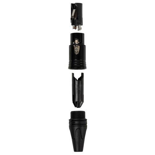 ROCKDALE XLR057 металлический кабельный разъем XLR мама (female) 3pin, цвет черный фото 4