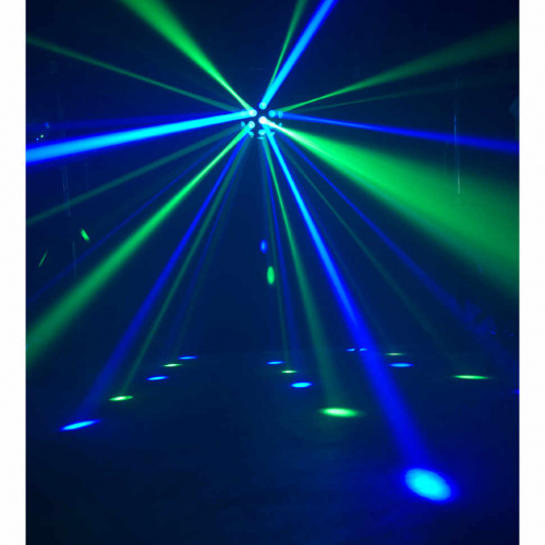 American DJ LED Quest светодиодный прибор с 19 линзами, вращающиеся RGB лучи с широким углом раскрыт фото 3