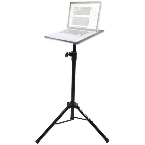 QUIK LOK LPH001 устойчивая стойка для ноутбука на треноге, нагрузка до 15 кг, в. от 82 до 132 см, платформа 31х39 см фото 2