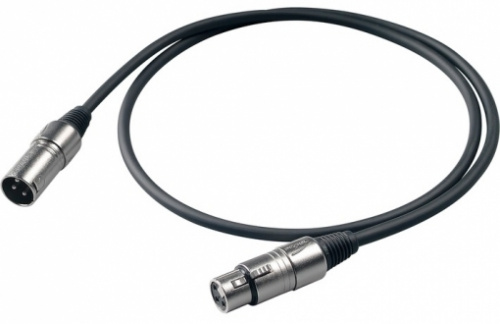 Proel BULK250LU2 шнур соединительный, XLR/XLR, длина 2,0м. (кабель: HPC-210, раземы:XLR3FV/XLR3MV)