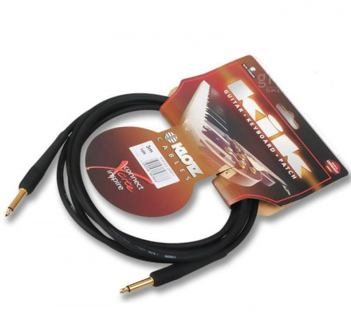 KLOTZ KIKG3,0PP1 готовый инструментальный кабель, длина 3м, разъемы KLOTZ Mono Jack с позолоченными контактами, цвет провода - черный фото 2
