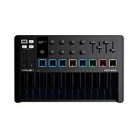 Arturia MiniLAB 3 Deep Black 25 клавишная MIDI-клавиатура пэд-контроллер, 9 регуляторов, 8 RGB п