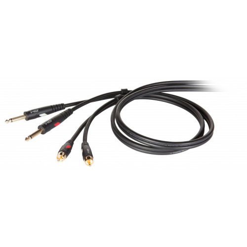 Die HARD DHG535LU18 Проф. аудио кабель, 2х джек моно 6.3мм — 2х RCA, длина 1.8 м