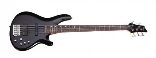 Schecter C-5 Deluxe STBLK- бас-гитара типа "Ibanez" 5 стр.,35",24 лада,липа,цвет черный