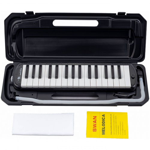 SWAN SW32J-1-BK мелодика духовая клавишная 32 клавиши, цвет черный, пластиковый кейс фото 5