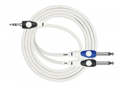 Kirlin LGY-362L 2M WH кабель Y-образный 2 м Разъемы: 3.5 мм стерео миниджек 2 x 1/4" моно джек, фото 3