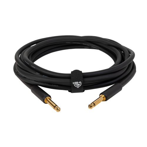 ROCKDALE Wild B5 инструментальный (гитарный) кабель, цвет черный, металлические разъемы mono jack - mono jack, 5 метров фото 4