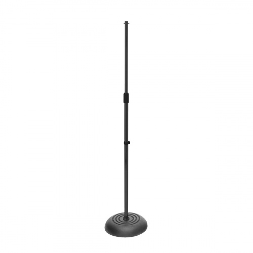 OnStage MS7201B микрофонная стойка, прямая, круглое основание, регулируемая высота,черная