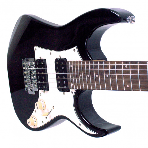 REDHILL STM100/BK эл. гитара уменьш., Superstrat, 600мм, H+H, 1V/1T/5P, тополь+клен, цвет черный фото 4
