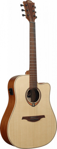 LAG T-70D CE Электро-акустическая гитара, Дредноут с вырезом и пьезодатчиком, цвет натуральный