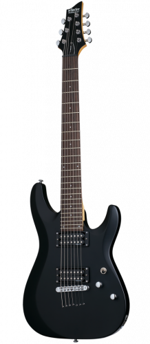Schecter C-7 Deluxe SBK Гитара электрическая семиструнная, крепление грифа: на болтах фото 2