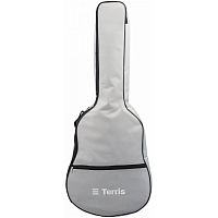 TERRIS TGB-A-05GRY чехол для акустической гитары, утепленный (5 мм), 2 наплечных ремня, цвет серый