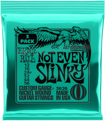 ERNIE BALL 3626 набор из 3х комплектов для эл. гитары Nickel Wound Not Even Slinky (12-56)