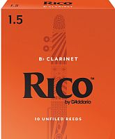 D'ADDARIO WOODWINDS RCA1015 RICO, BB CLAR, 1.5, 10 BX трости для кларнета, размер 1.5, 10 шт